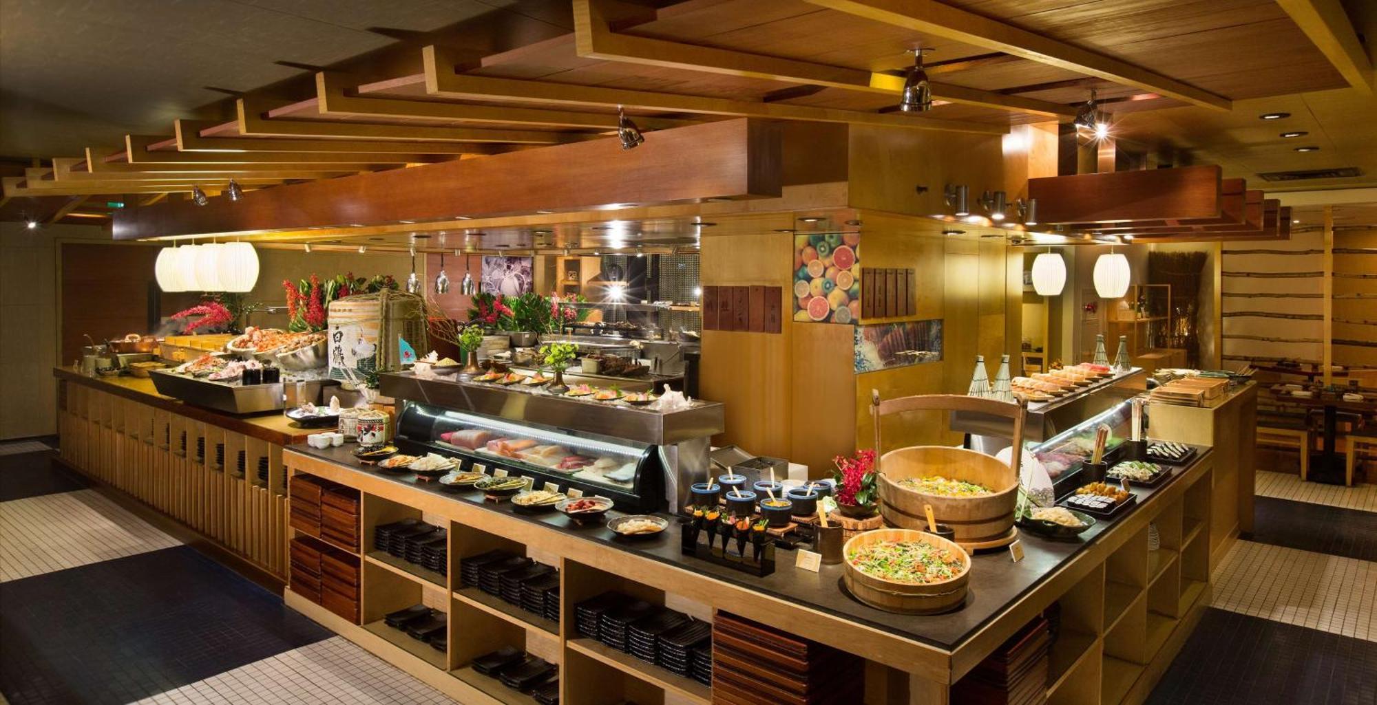 Grand Hyatt Taipei Hotel Екстериор снимка A buffet at a restaurant